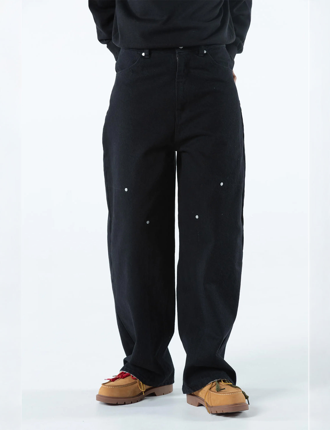 REVERSIBLE DENIM PANTS (BLACK)