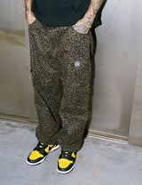 SMALL OG LABEL LEOPARD CARGO PANTS