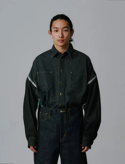 DENIM ZIPPER SHIRT