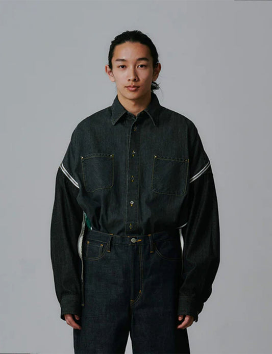DENIM ZIPPER SHIRT