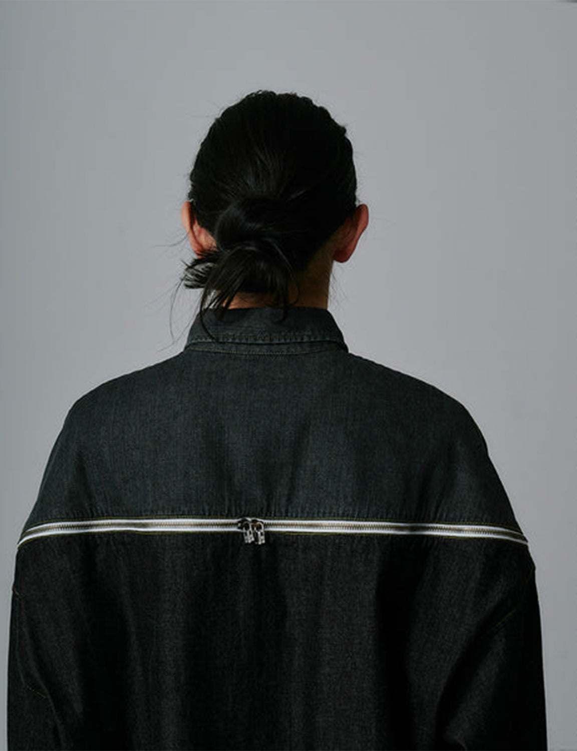 DENIM ZIPPER SHIRT
