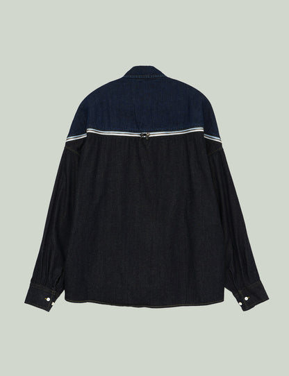 DENIM ZIPPER SHIRT