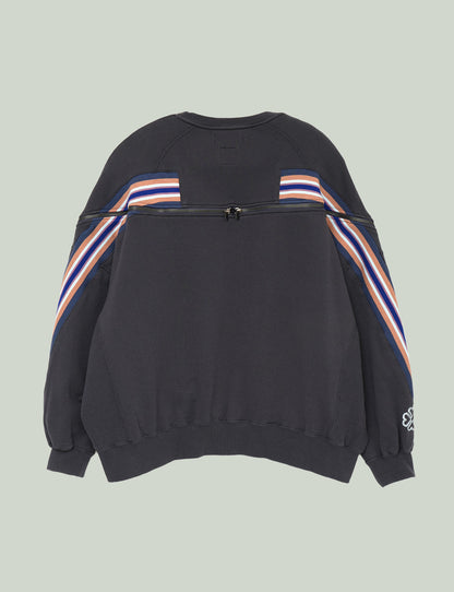 ZIPPER RIB SWEAT