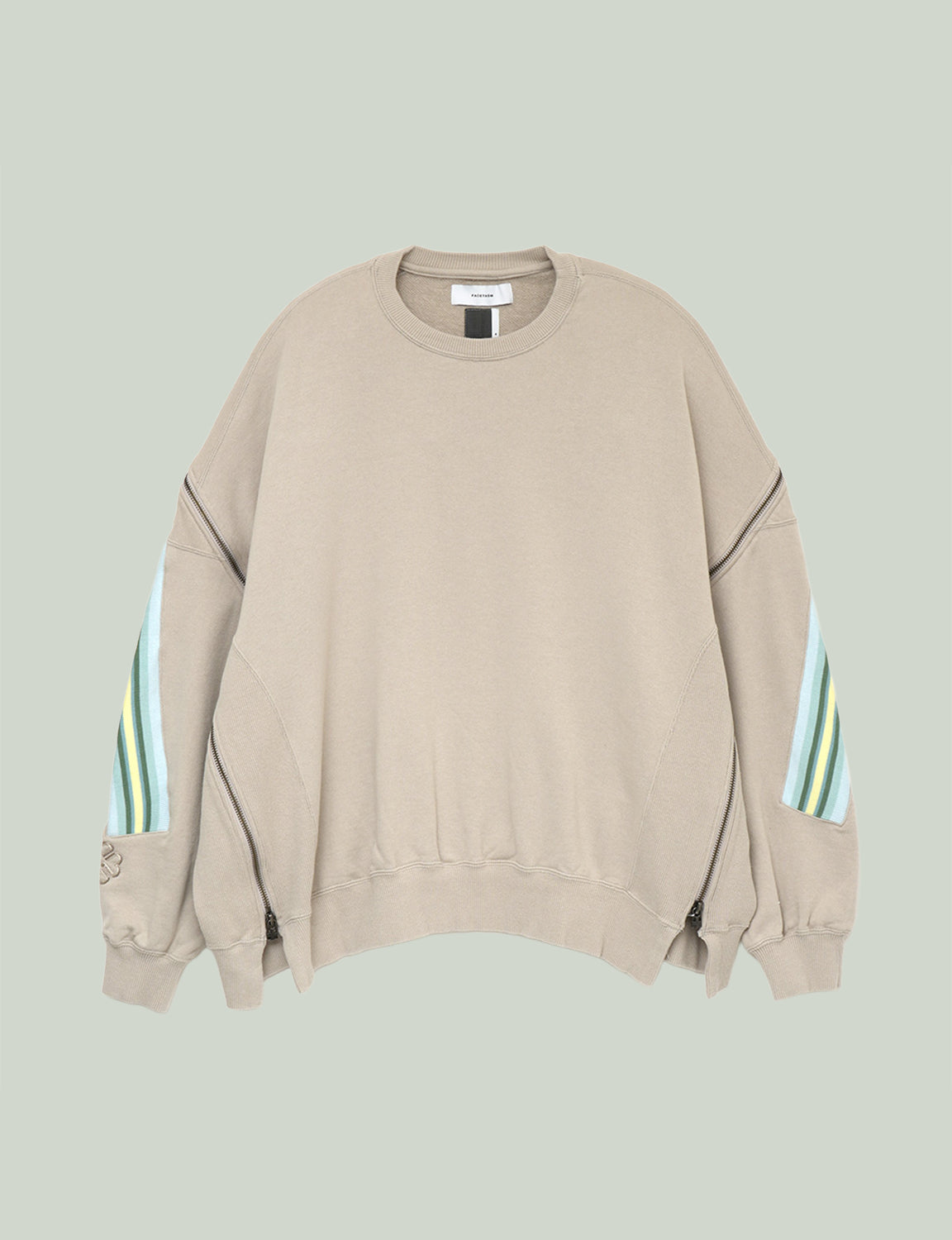 ZIPPER RIB SWEAT