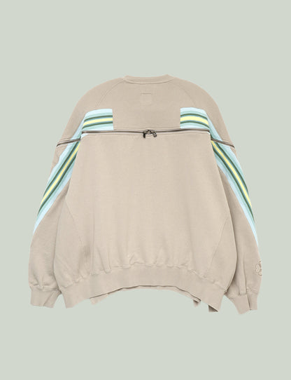 ZIPPER RIB SWEAT