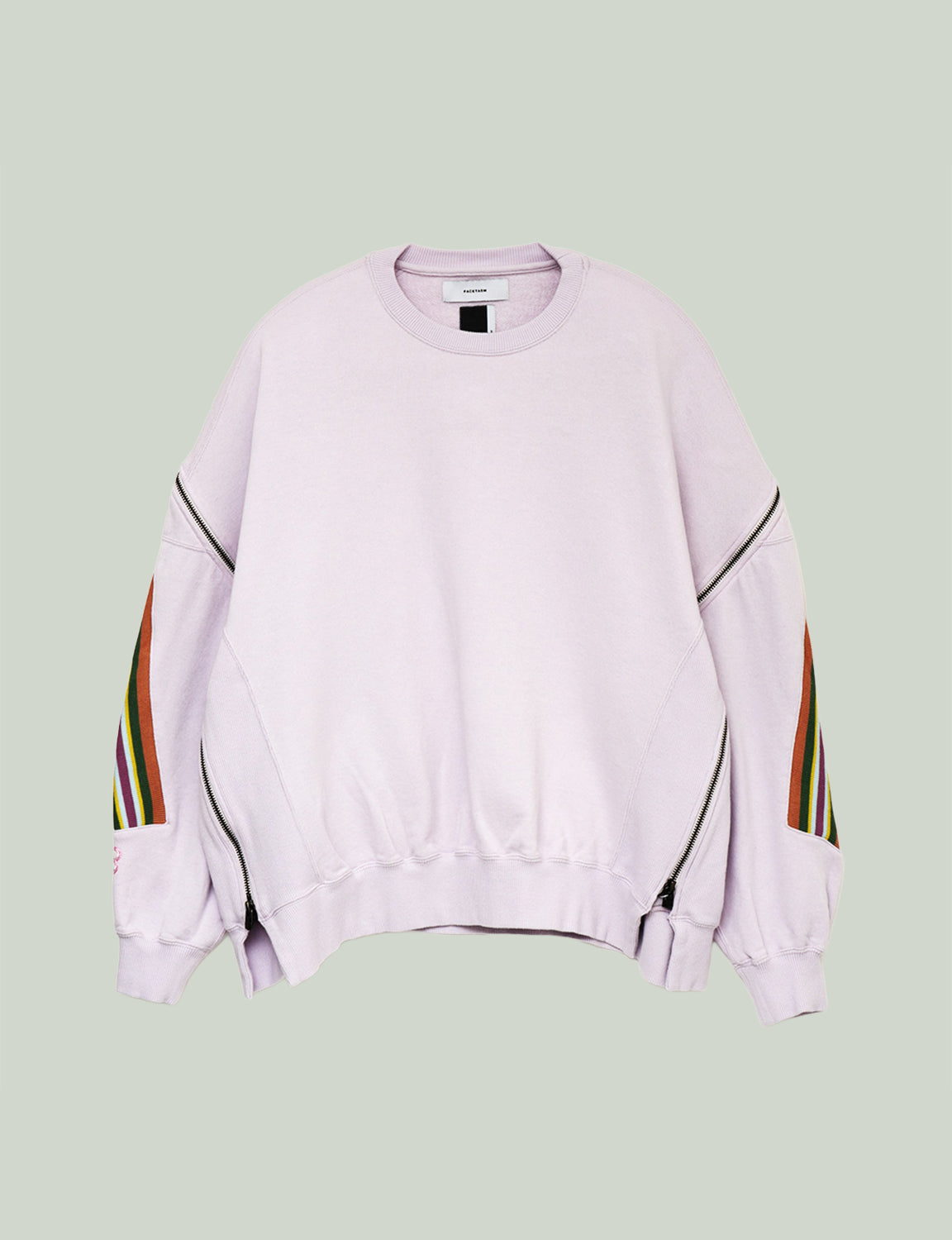 ZIPPER RIB SWEAT