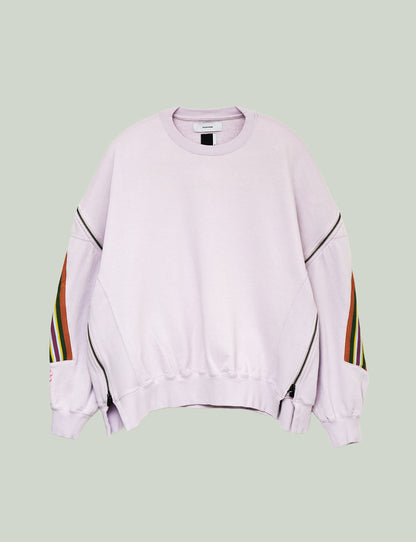 ZIPPER RIB SWEAT