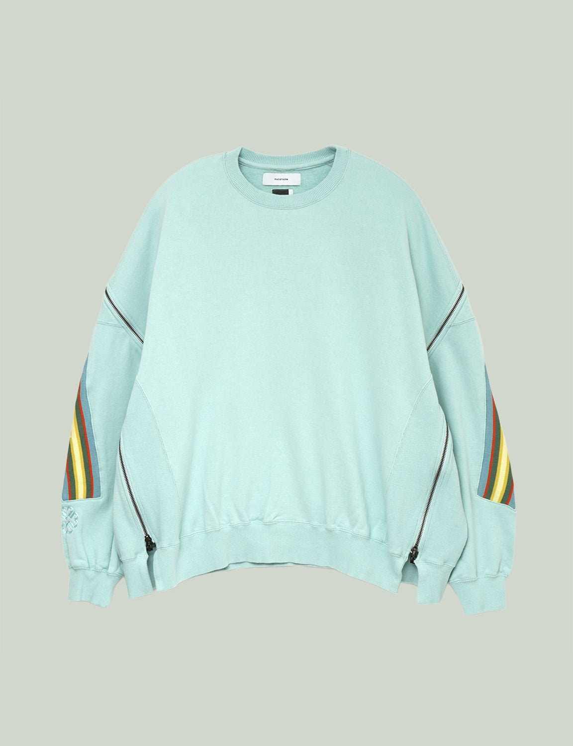 ZIPPER RIB SWEAT
