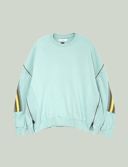 ZIPPER RIB SWEAT