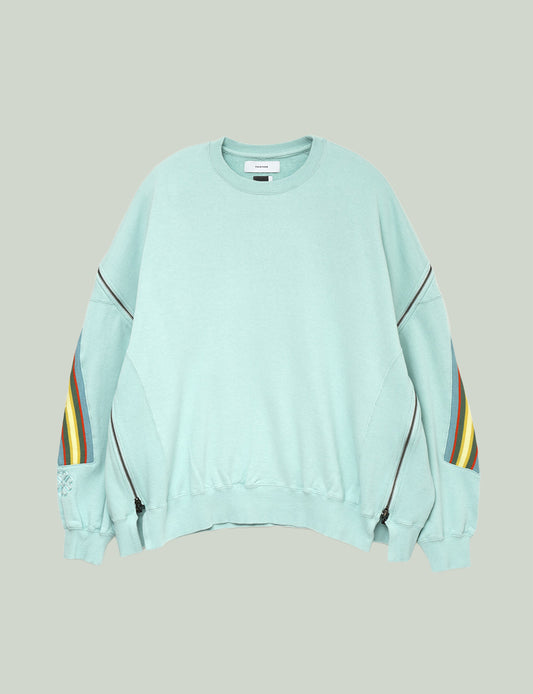 ZIPPER RIB SWEAT