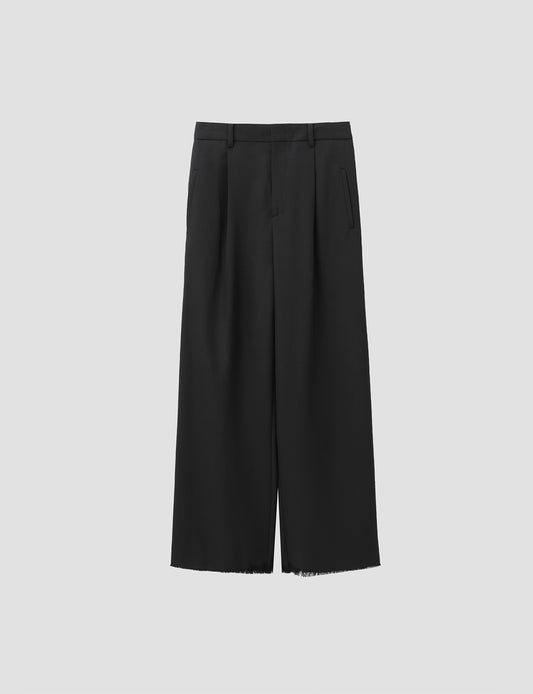 DISTRESSED WOOL TROUSERS
