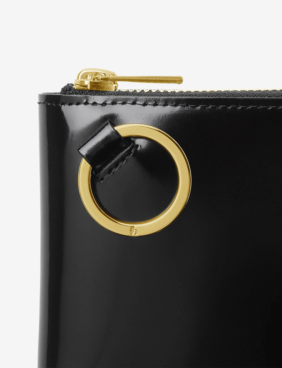 Zip Around Wallet / black × gold