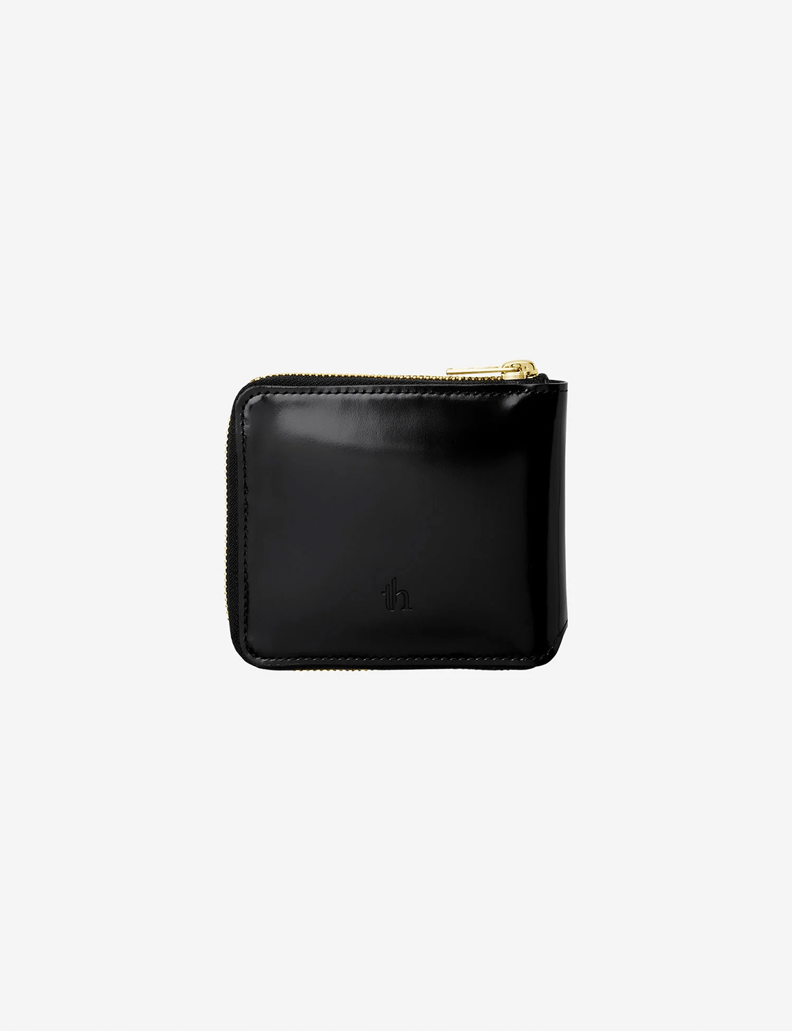 Zip Around Wallet / black × gold