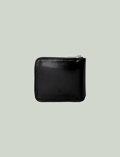 Zip Around Wallet / black × silver
