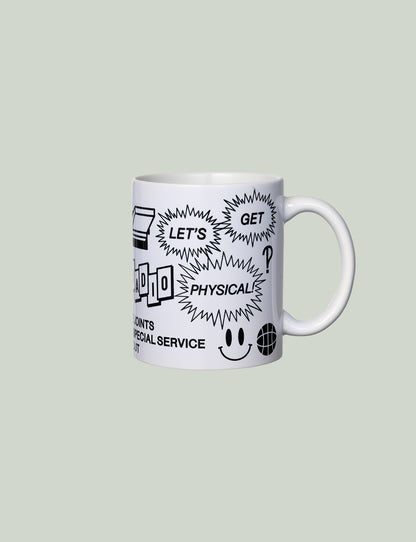 PRINTOUT X PONTI - 'LET'S GET PHYSICAL!' MUG CUP