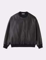 FAUX LEATHER PULLOVER