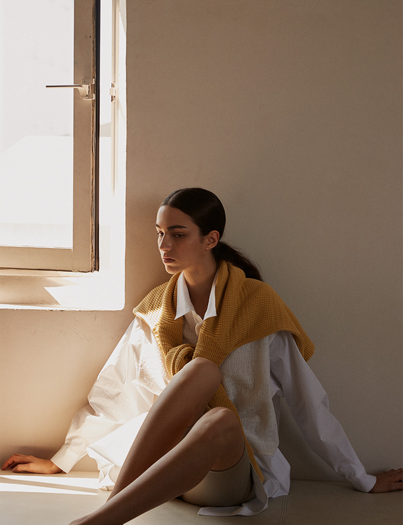 LACE LAYER LONG SHIRT