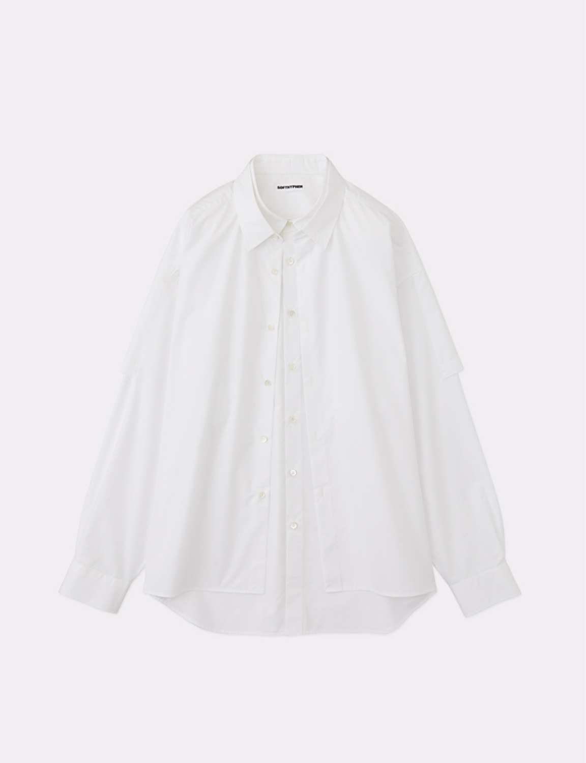 DOUBLE FRONT OVER SIZED SIGNATURE SHIRT