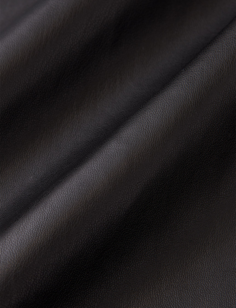 FAUX LEATHER OVER SIZED SHIRT