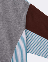 KNIT POLO OVER SIZED L/S SHIRT