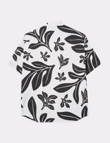 MONSTERA PATTERNED S/S OVER SIZED SHIRT