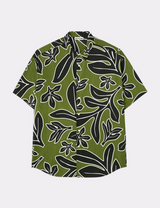 MONSTERA PATTERNED S/S OVER SIZED SHIRT