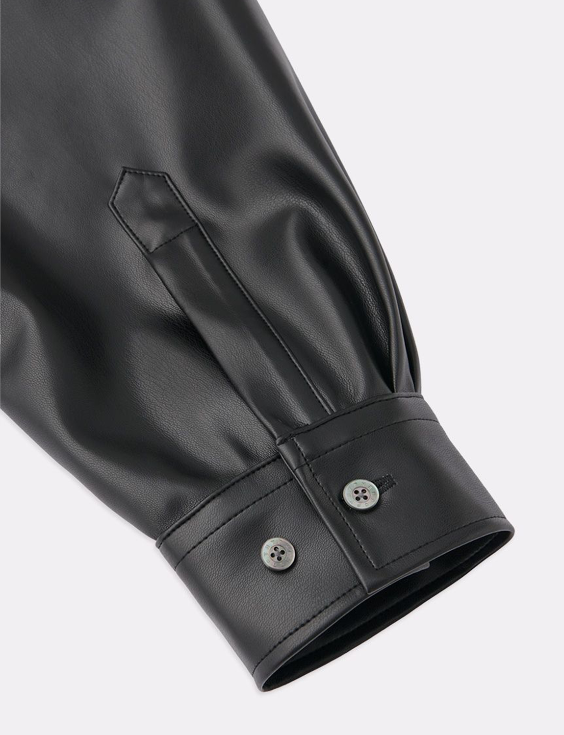 SOFTHYPHEN - FAUX LEATHER DOUBLE FRONT PULLOVER SHIRT – The