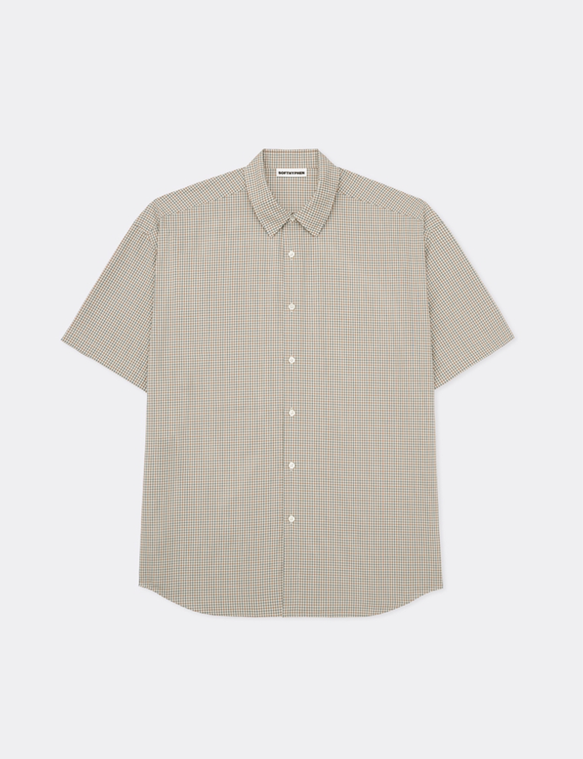 CHECK PATTERNED BASIC S/S SHIRT