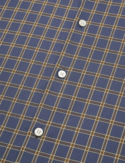 CHECK PATTERNED BASIC S/S SHIRT