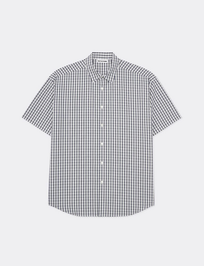 CHECK PATTERNED BASIC S/S SHIRT