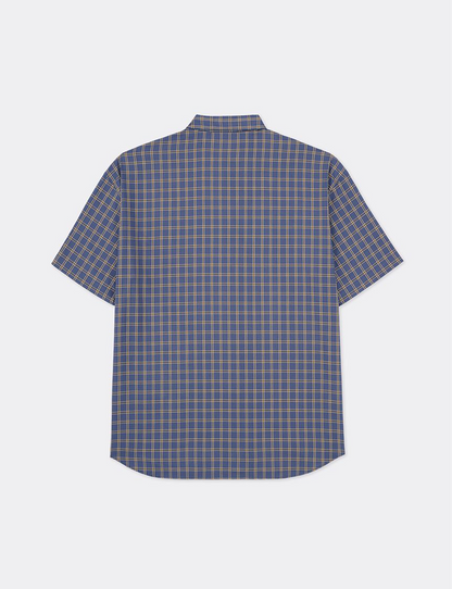 CHECK PATTERNED BASIC S/S SHIRT