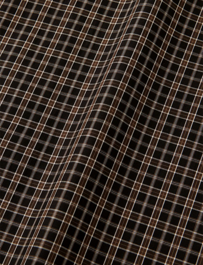 CHECK PATTERNED BASIC S/S SHIRT