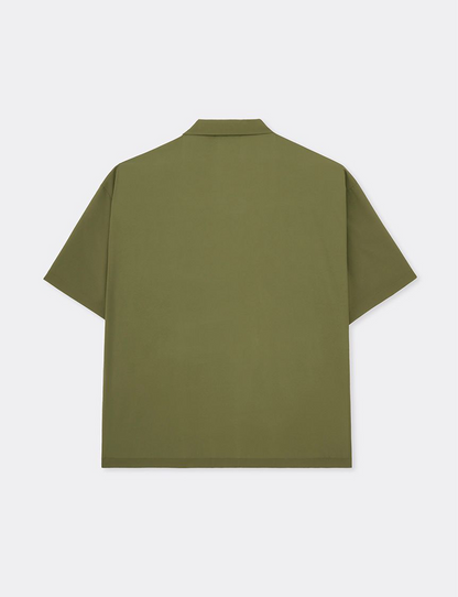 STAINED GLASS PRINT CAMP COLLAR S/S SHIRT
