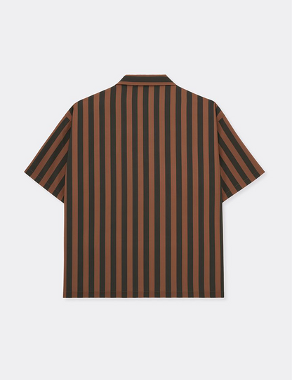 STAINED GLASS PRINT CAMP COLLAR S/S SHIRT