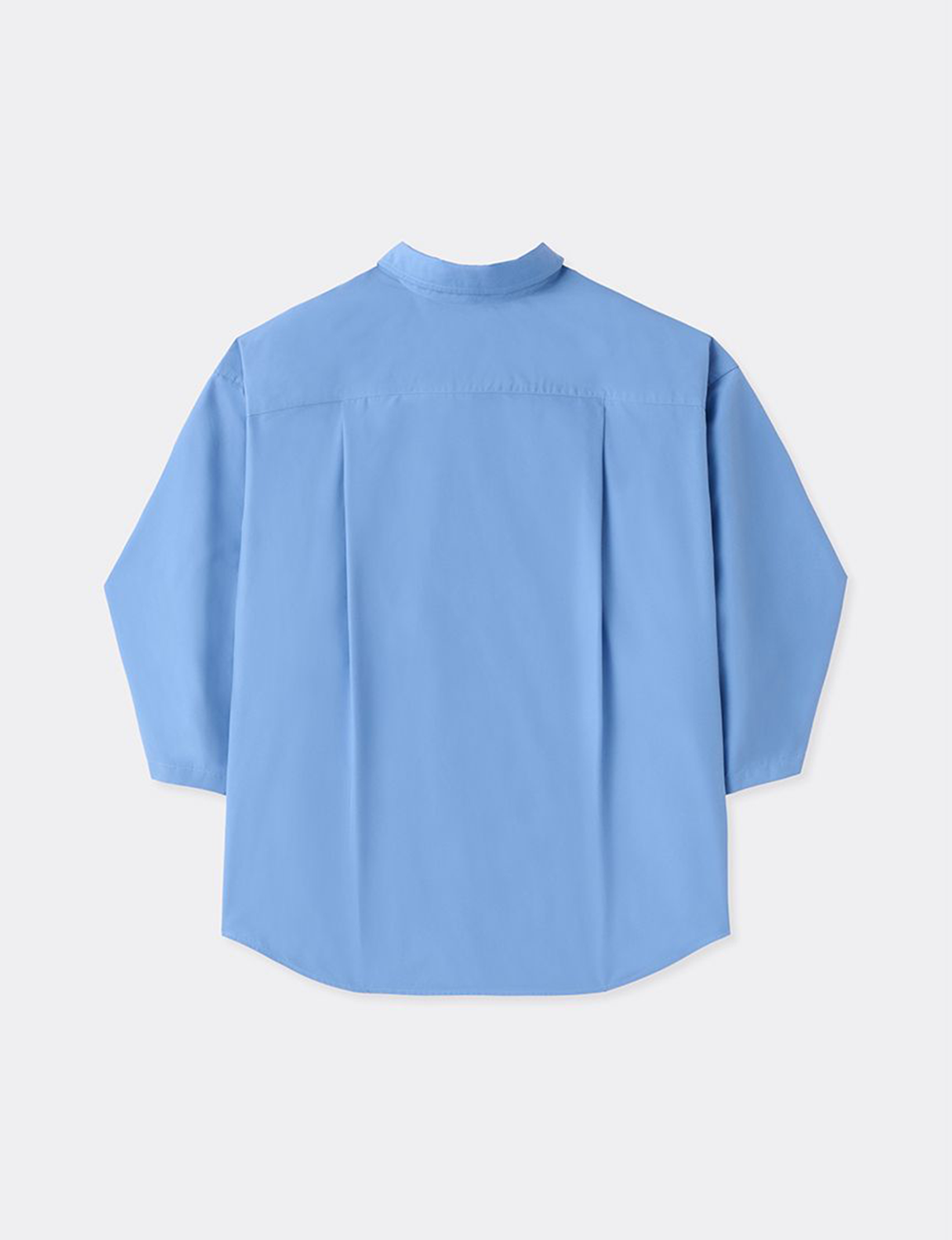 TUCKED SLEEVE PULLED BACK COLLAR SHIRT