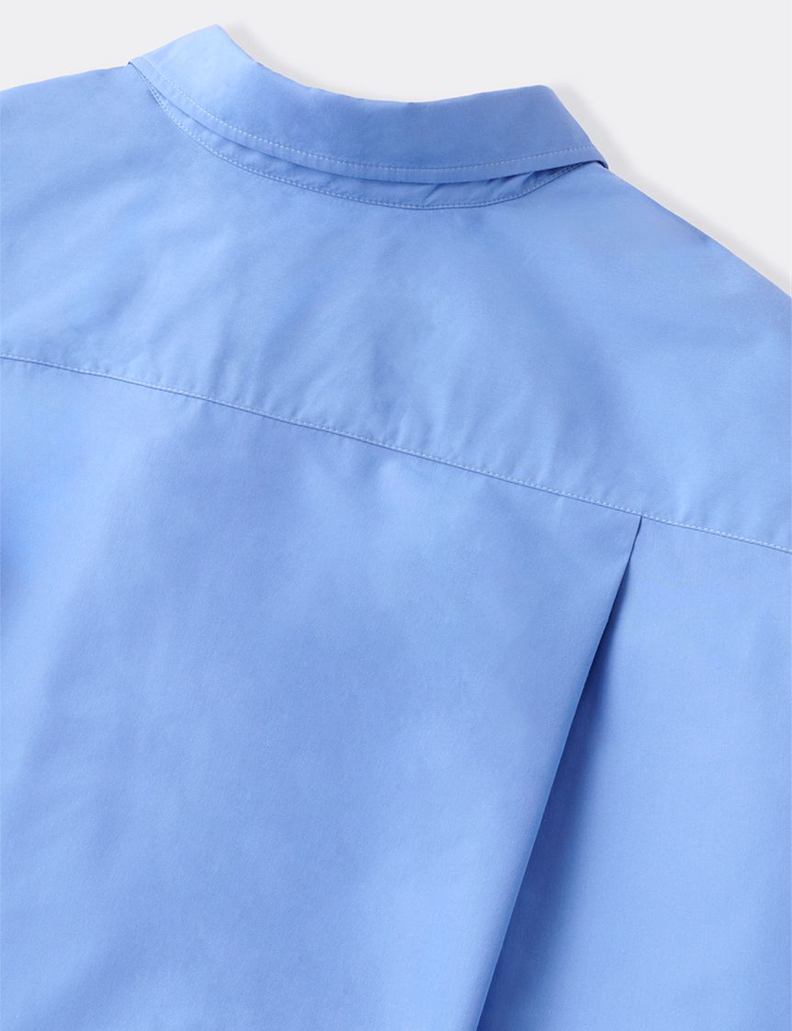 TUCKED SLEEVE PULLED BACK COLLAR SHIRT