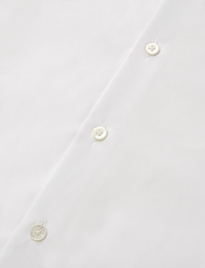 TUCKED SLEEVE PULLED BACK COLLAR SHIRT