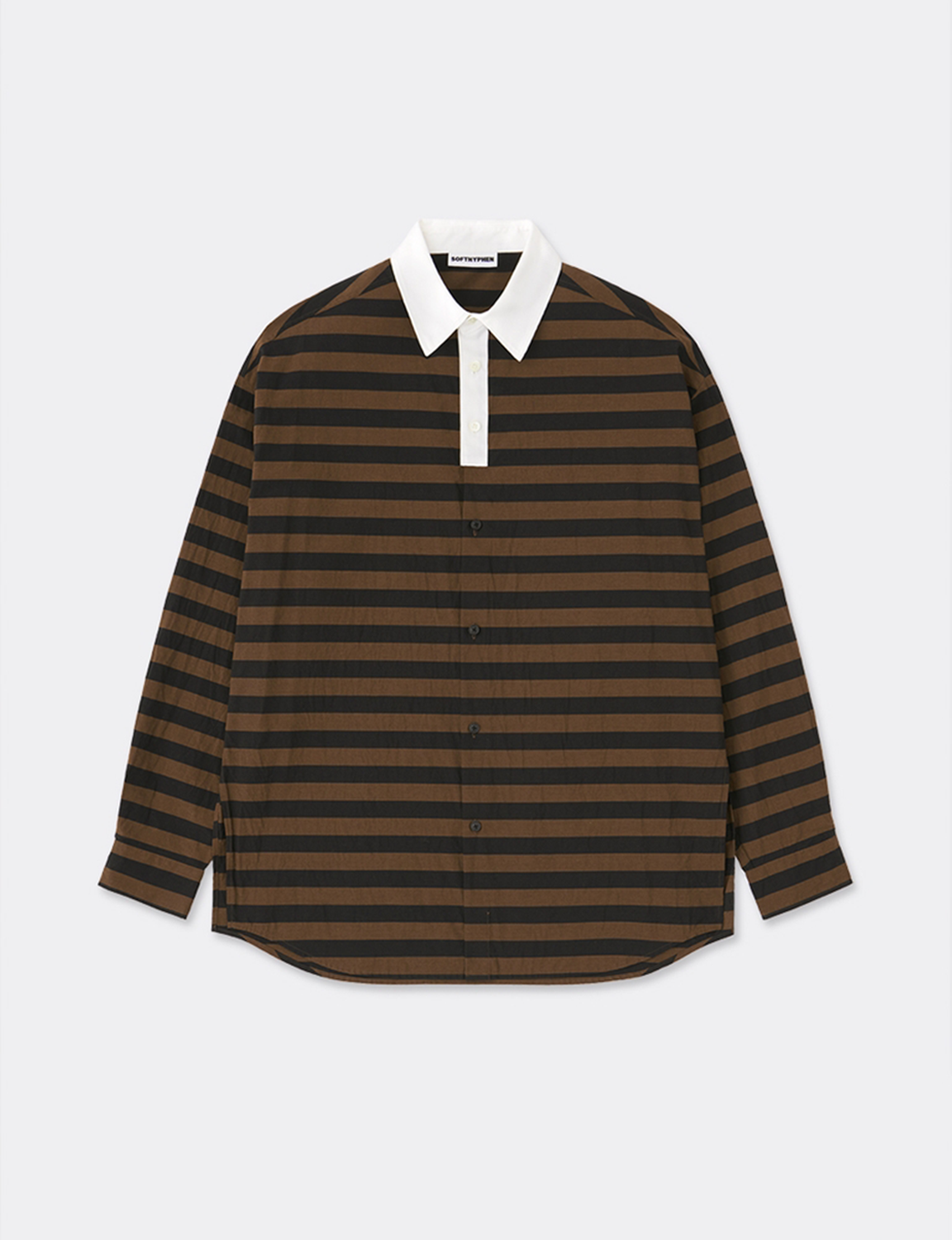 SOFTHYPHEN - RUGBY COLLAR BORDER STRIPE SHIRT – The SOFTHYPHEN - RUGBY COLLAR BORDER STRIPE SHIRT – The