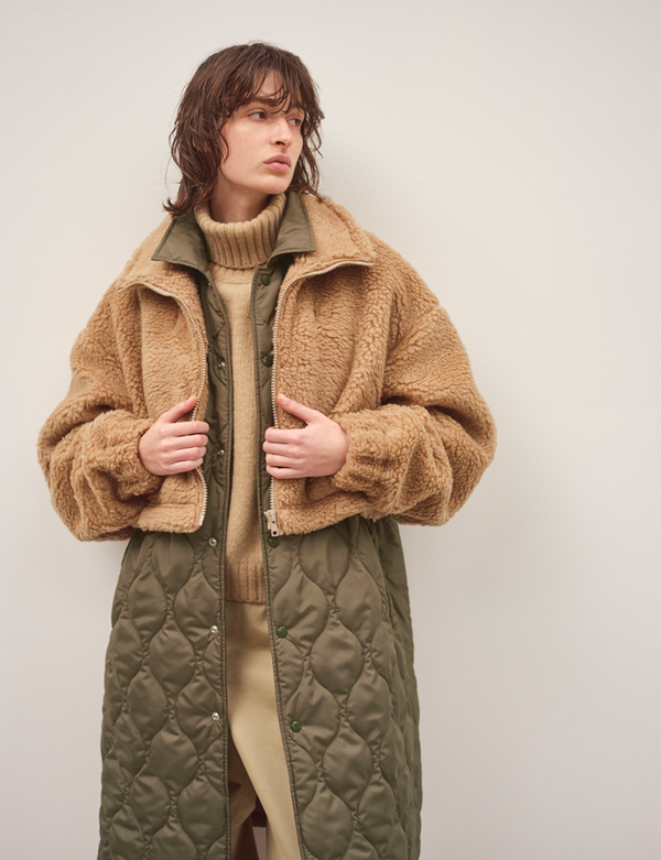 BOA LAYER FRONT QUILTING COAT