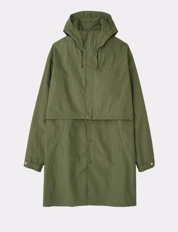 LAYERED NYLON SHELL COAT