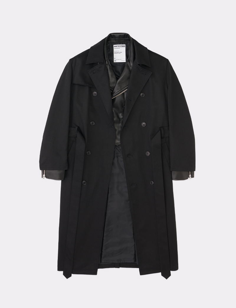 BACK TO FRONT RIDERS TRENCH COAT