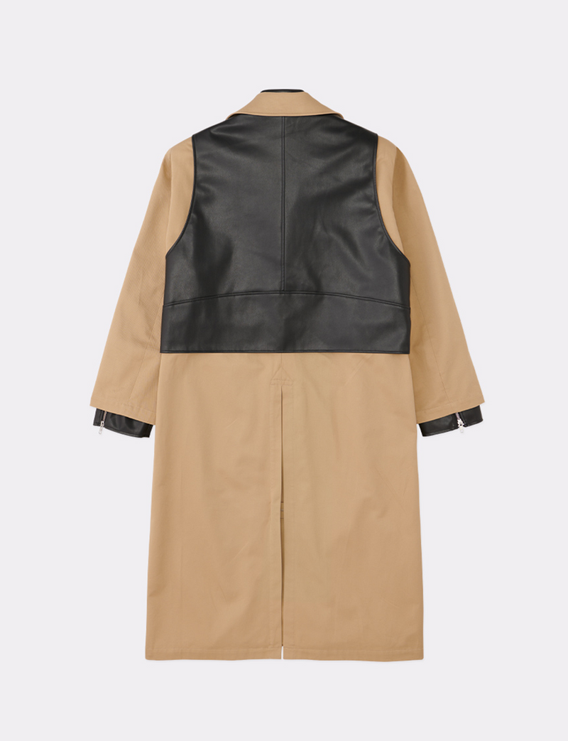 BACK TO FRONT RIDERS TRENCH COAT