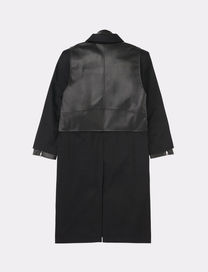 BACK TO FRONT RIDERS TRENCH COAT