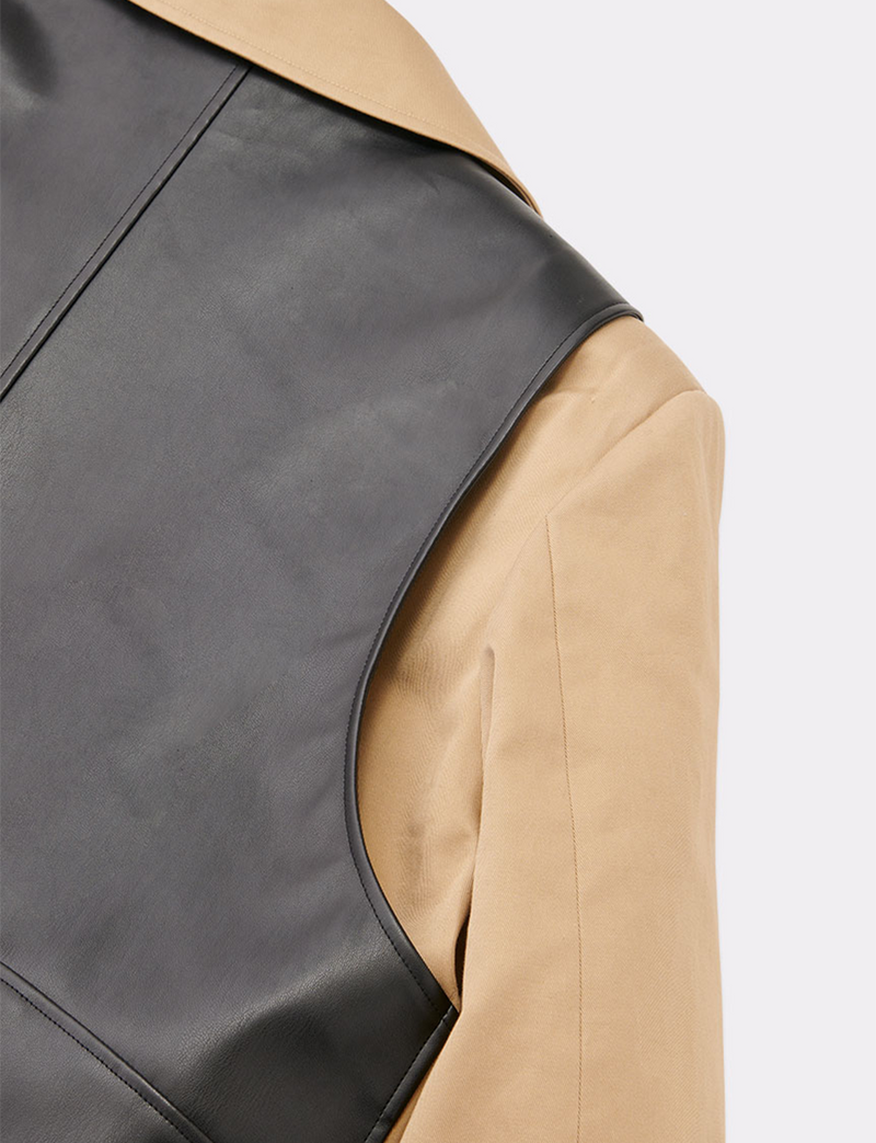BACK TO FRONT RIDERS TRENCH COAT