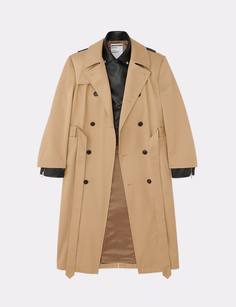 BACK TO FRONT RIDERS TRENCH COAT