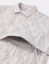 QUILTED ZIP POCKET BENCH JACKET