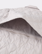 QUILTED ZIP POCKET BENCH JACKET