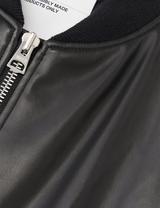 FAUX LEATHER BOMBER JACKET