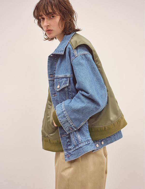 BACK TO FRONT MA-1 DENIM JACKET