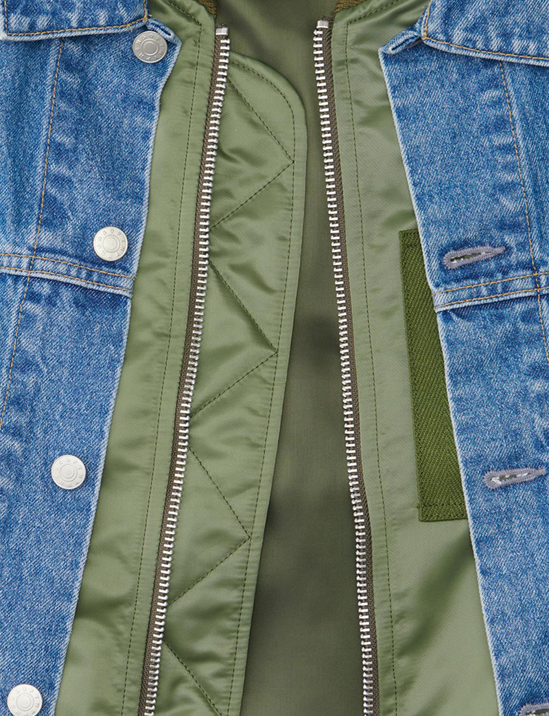 BACK TO FRONT MA-1 DENIM JACKET